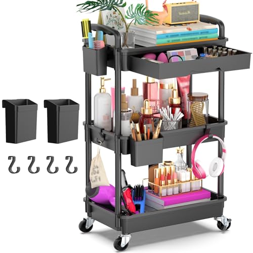 Three-tier Rolling Utility Cart