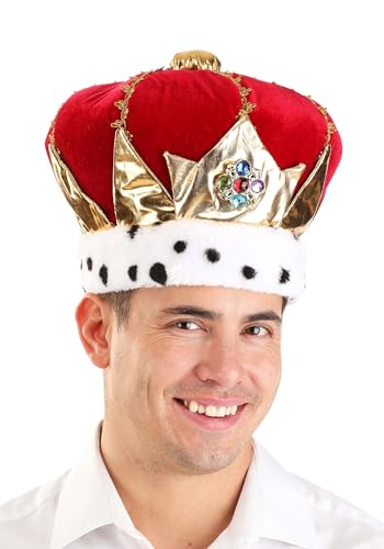 Velvet Embellished King Crown