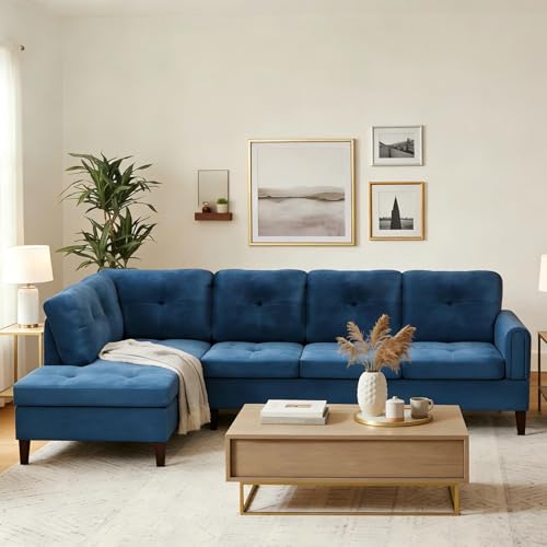 Velvet Navy Blue Sofa