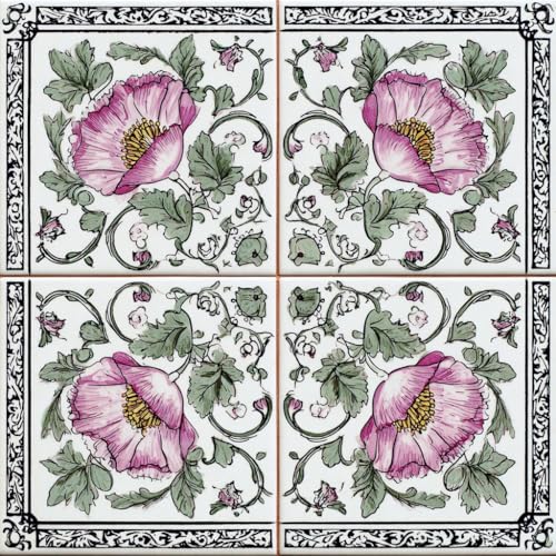 Vintage Floral Ceramic Tiles