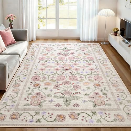 Vintage Floral Rose Rug