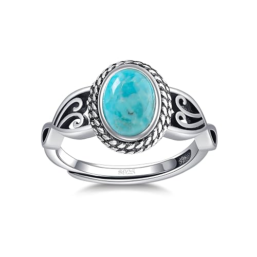Classic-Style Light Blue Ring