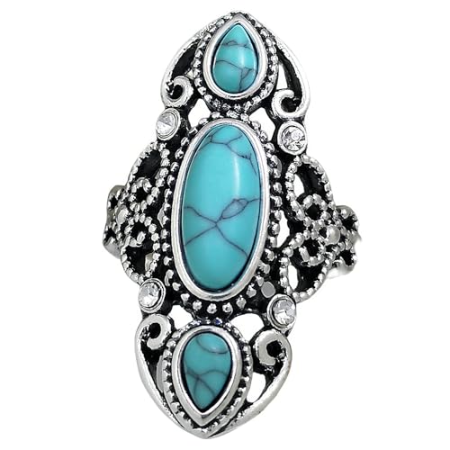 Vintage Light Blue Statement Ring