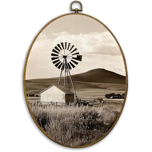 Vintage Metal Windmill Sculpture