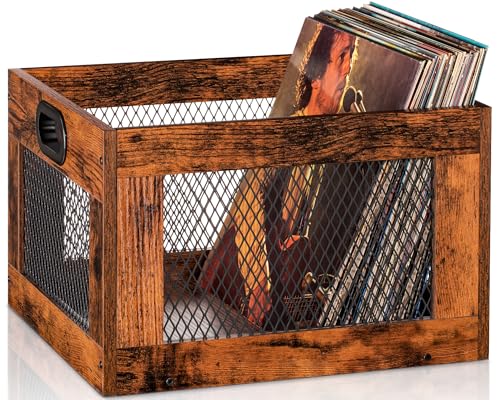 Vinyl Record Storage Crate
