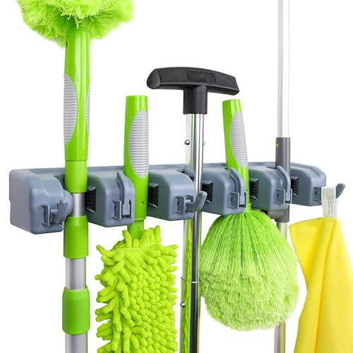 Wall-Attached Broom Organizer