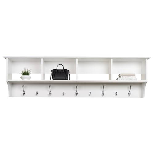 Wall-Mounted Coat Rack with Shelves