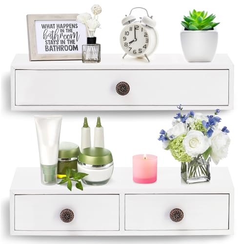 Floating Nightstand with Storage