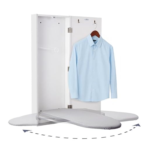 Wall-mounted ironing board cabinet