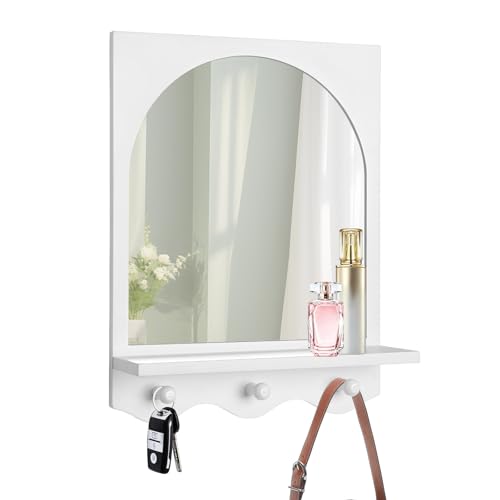 Wall-Mounted Shelf Mirror Unit