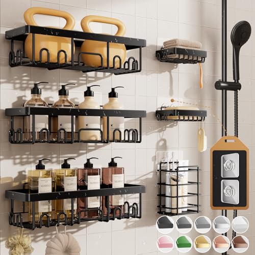 Wall-Attached Shower Storage
