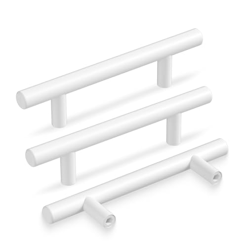 White Cabinet Handles