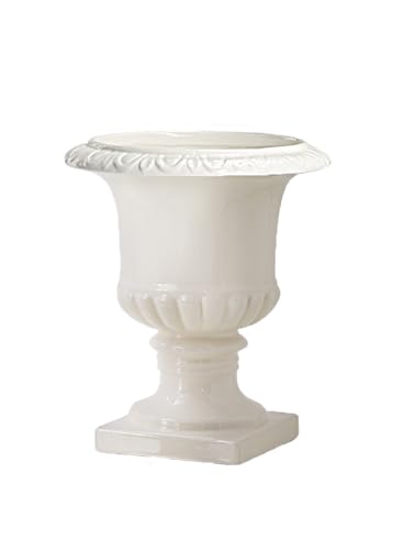 White Ceramic Urn Planter