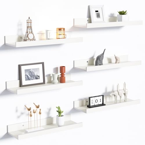 Set of White Floating Shelves