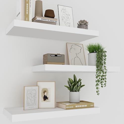 White Floating Wall Shelves