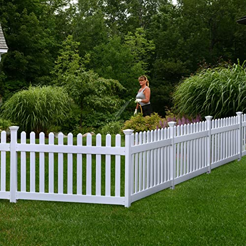 White Vinyl Picket Fence Panels