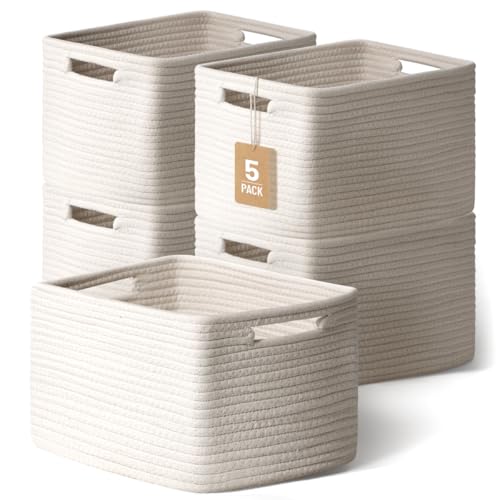 White Woven Storage Cradles