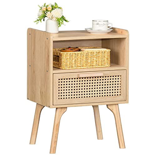 Wicker Bedside Table