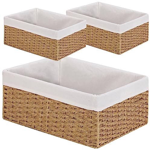 Wicker Shelf Baskets with Liners