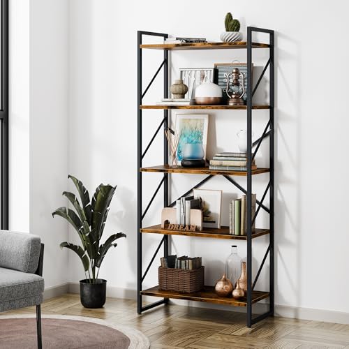 Wood and Metal Bookshelf