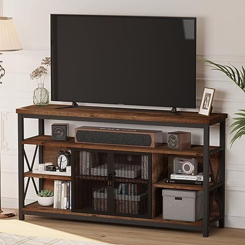 Wood and Metal Entertainment Stand