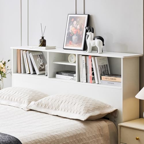 Wooden Bookshelf Headboard