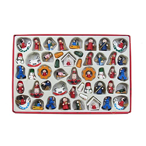 Wooden Christmas Ornament Set