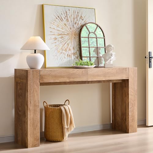 Wooden Console Table with Drawers
