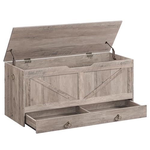 Wooden Entryway Bench with Integrated Drawers