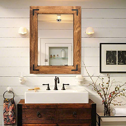 Wooden Framed Bathroom Mirror
