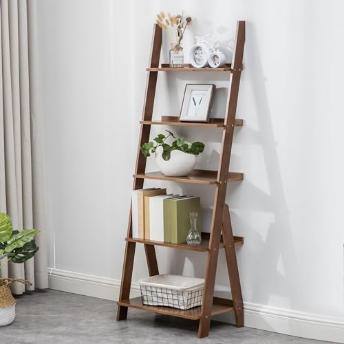 Wooden Ladder Bookshelf