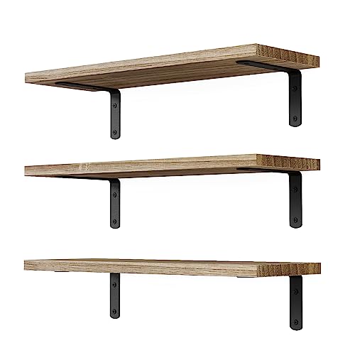 Wall Shelf Set Crafted from Wood