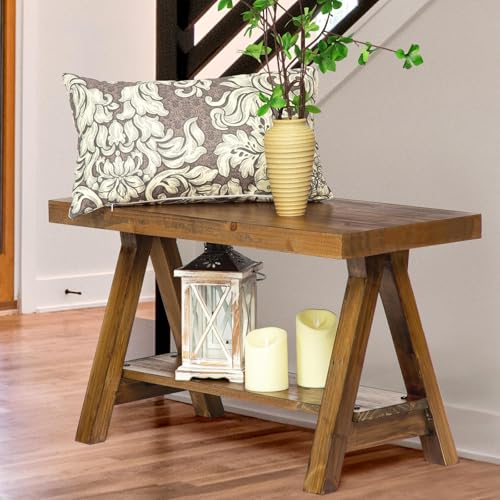 Wooden Entryway Bench